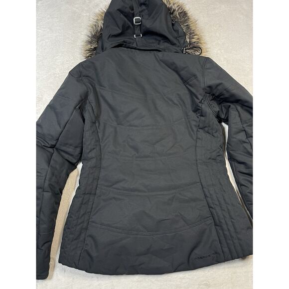 Obermeyer Alpine Ski Snowboard Jacket Black Faux Fur Hood Waterproof SZ 8 - Picture 3 of 14
